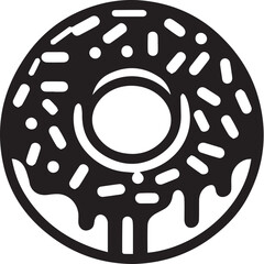 Donut frosting sprinkle vector