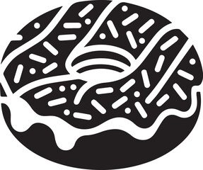 Donut frosting sprinkle vector