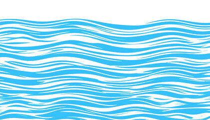 Ocean ripple texture in blue shades, isolated on transparent background, abstract water pattern