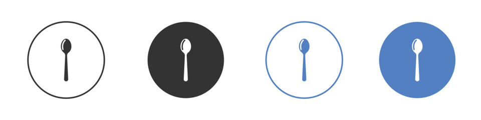 Spoon icon Thin line design. Vector Graphic. EPS 10