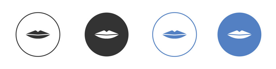 Thin lips icon Thin line design. Vector Graphic. EPS 10