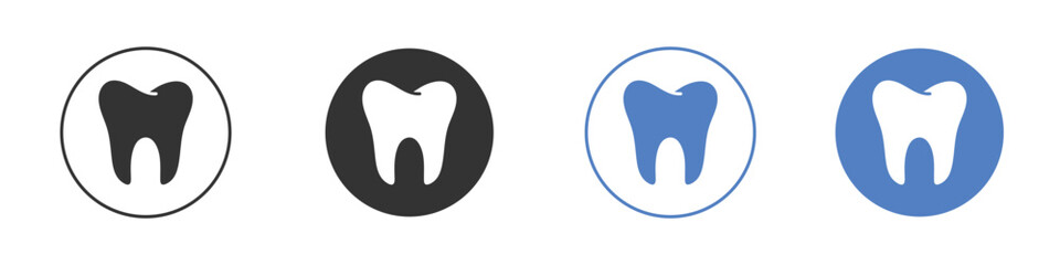 Tooth icon Thin line design. Vector Graphic. EPS 10