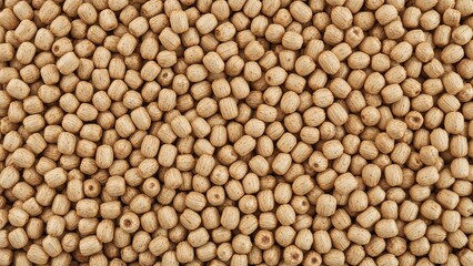 Wooden fuel pellets piled for sustainable biofuel use