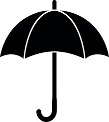 Umbrella vector black silhouette design