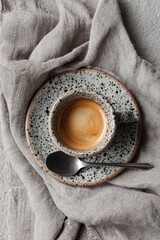 Minimal aesthetic food and lifestyle flat lay with natural light