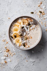 Minimal aesthetic food and lifestyle flat lay with natural light