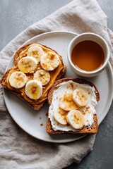 Minimal aesthetic food and lifestyle flat lay with natural light