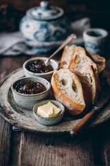 Minimal aesthetic food and lifestyle flat lay with natural light