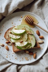 Minimal aesthetic food and lifestyle flat lay with natural light