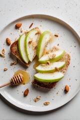 Minimal aesthetic food and lifestyle flat lay with natural light