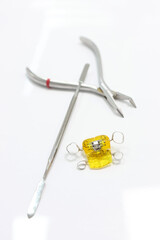 Mandibular teeth cast. Obtaining a cast of the dental arch for the purpose of manufacturing...