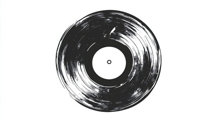 black record. Abstract smudge line in grunge style. Vector illustration. isolated on white background, detailed logo, high resolution, professional photograph, The generated AI