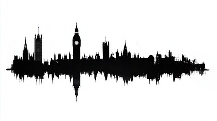 Naklejka premium black parliament. Abstract smudge line in grunge style. Vector illustration. isolated on white background, detailed logo, high resolution, professional photograph, The generated AI