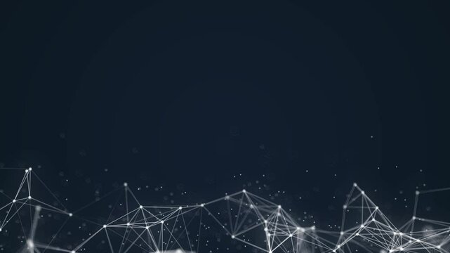 Abstract background Animation of triangle connected background