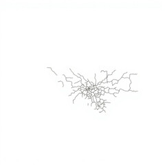 An abstract representation of a city map with interconnected lines on a white background showing urban design
