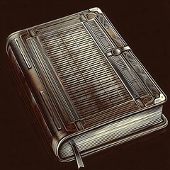 Vintage Ledger Book Vector Art