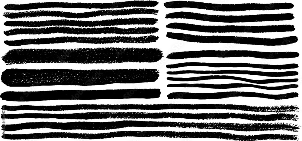Aufkleber artistic collection of thick and thin black marker lines for creative design projects
