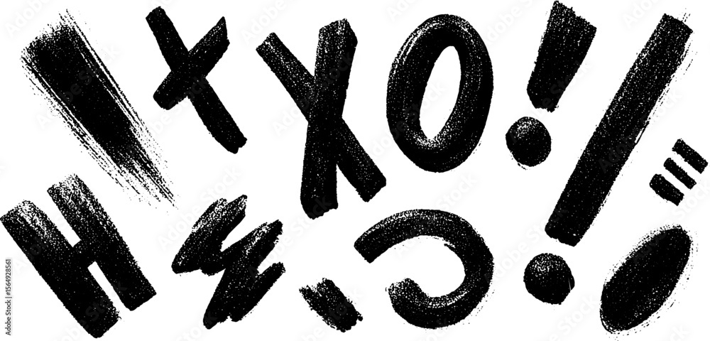 Poster creative typography collection of bold punctuation marks for graphic design