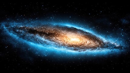 Fototapeta premium Spiral Galaxy: Celestial Dance of Stars