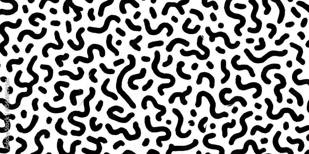 Aufkleber seamless monochrome line doodle patterns for creative design projects