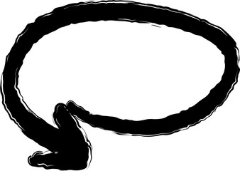 Set of hand drawn arrows grunge brush