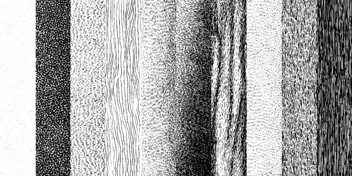 Seamless hatching and crosshatch texture kit for artistic design projects