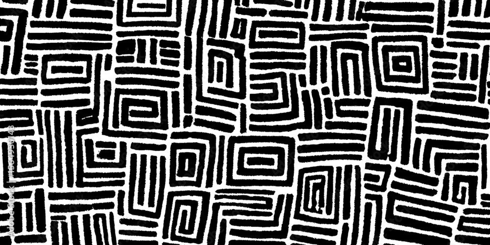 Poster abstract seamless black and white line pattern design for backgrounds
