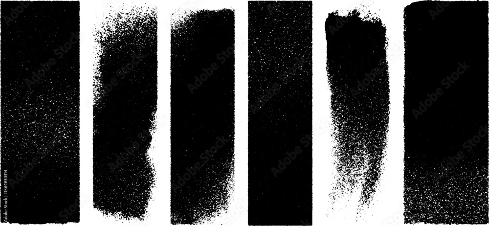 Poster abstract black stamp textures collection for artistic and design projects