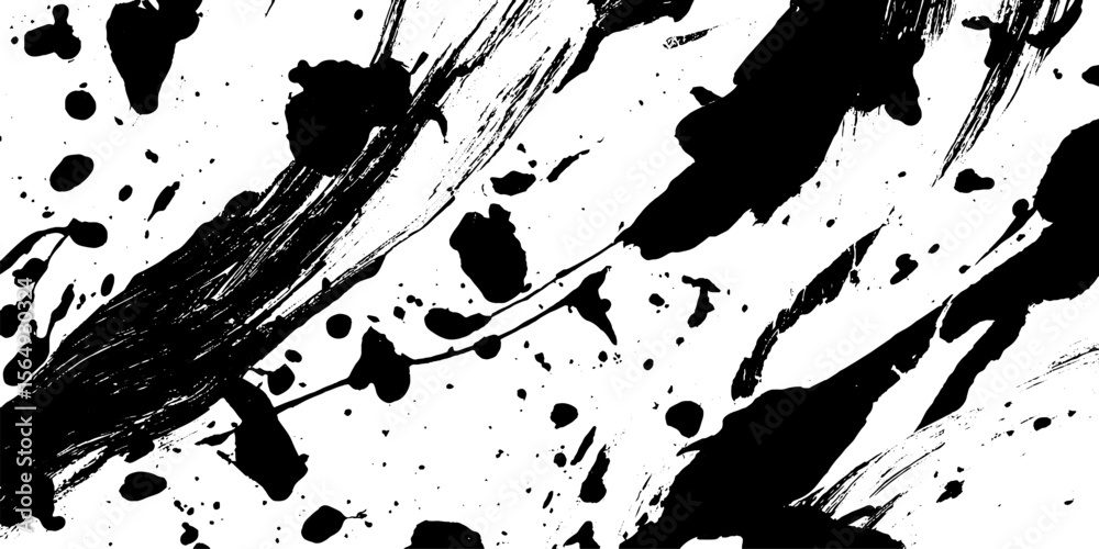 Poster dynamic ink flicks and sprays for creative design projects
