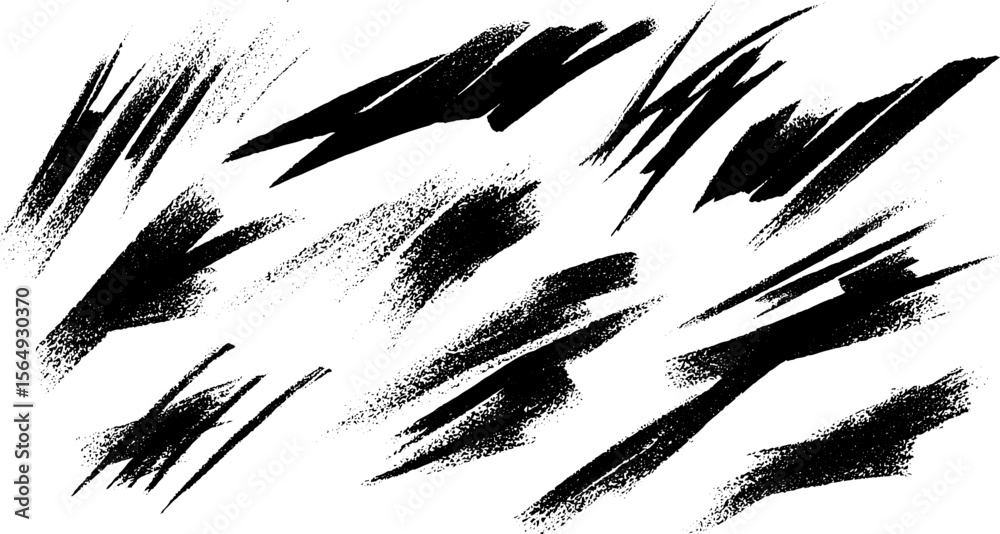 Poster dynamic high contrast black ink lines for creative design projects