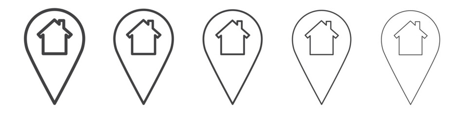 Obraz premium Address icon Line graphics illustration symbol