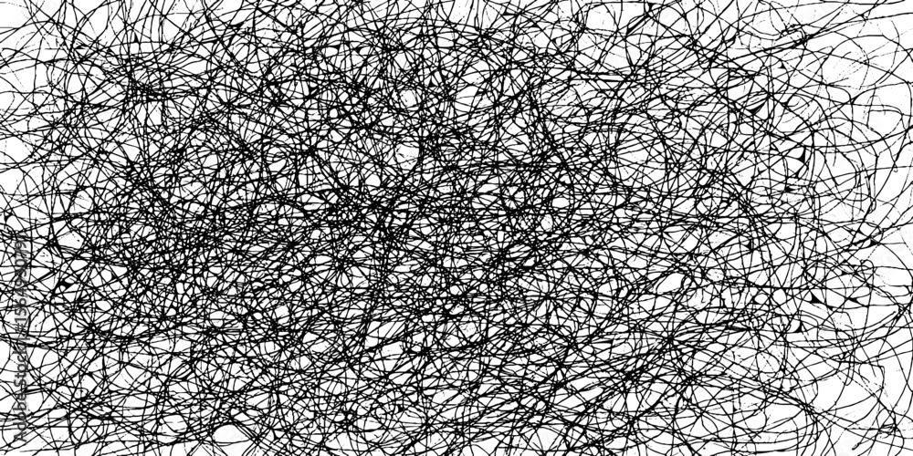 Aufkleber Abstract black scribbles background design for creative projects
