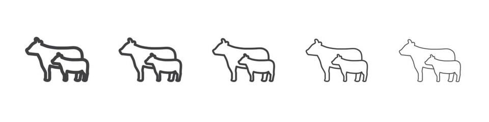 Animal husbandry icon Line graphics illustration symbol