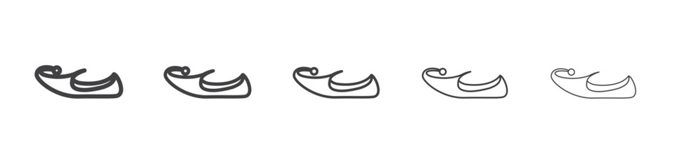 Arabian khussa icon Line graphics illustration symbol