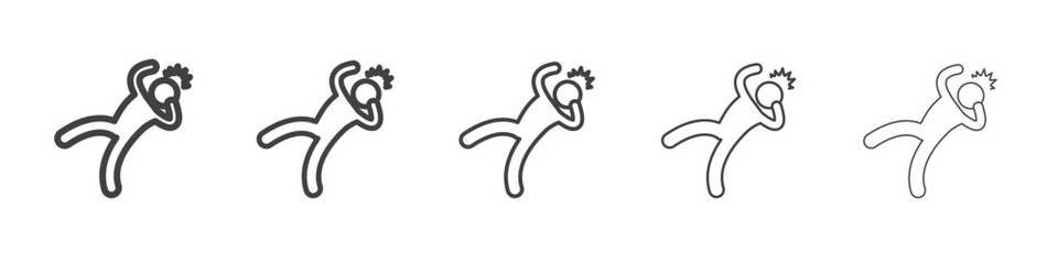 Angry person icon Line graphics illustration symbol