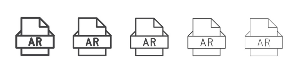 AR File Document Icon Line graphics illustration symbol