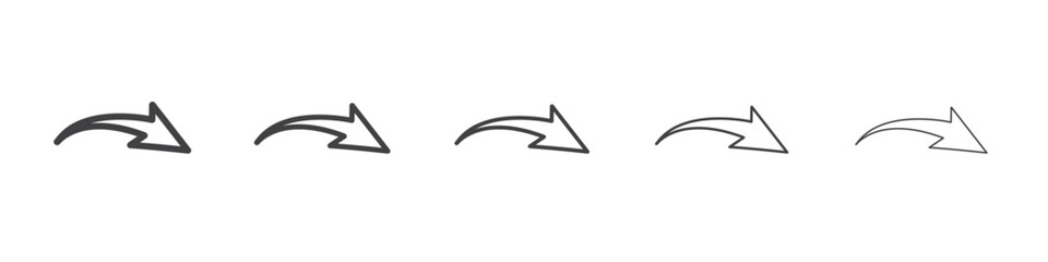Arrow icon Line graphics illustration symbol