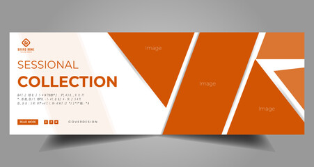 Fashion sale offer social media facebook cover and new season fashion sale shopping banner design