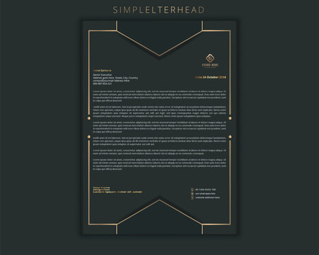 Minimalist luxury business letterhead, Corporate, modern, unique letterhead design, official project template