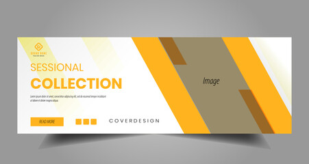 Fashion sale offer social media facebook cover and new season fashion sale shopping banner design