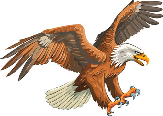 Spirited raptor claims dominion over expansive grassland where river threads silver ribbon toward glaciated ramparts