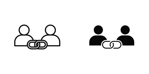 Affiliate link icon design collection. Vector sign and symbol for UI designs