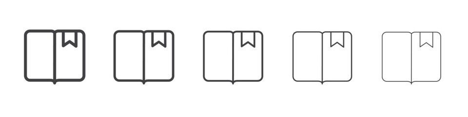Bookmark icon Line graphics illustration symbol