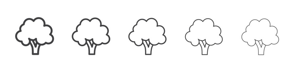 broccoli icon Line graphics illustration symbol