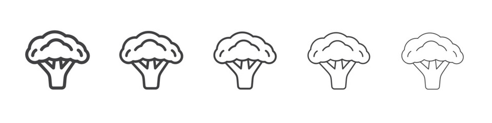 broccoli icon Line graphics illustration symbol