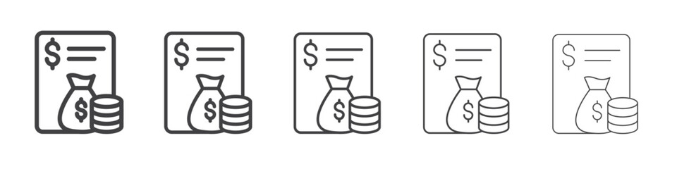 Business Investments growth Icon Line graphics illustration symbol