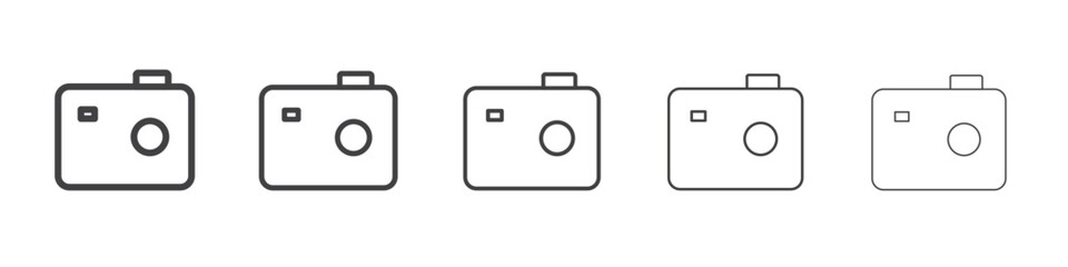 Camera icon Line graphics illustration symbol