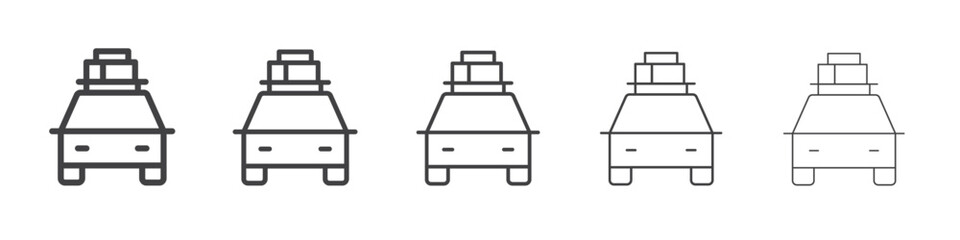 camping car icon Line graphics illustration symbol