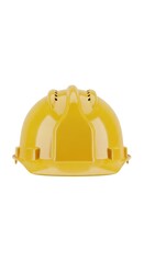 Isolated Yellow Construction Helmet Against White Background Illustrating Safety And Protection For Industrial Work