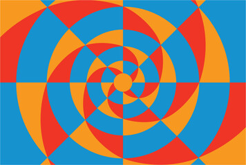 Vibrant Geometric Pattern with Concentric Circles.